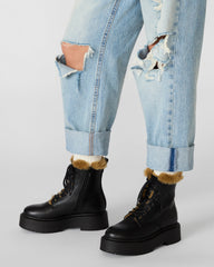 BUFFY FAUX FUR BLACK