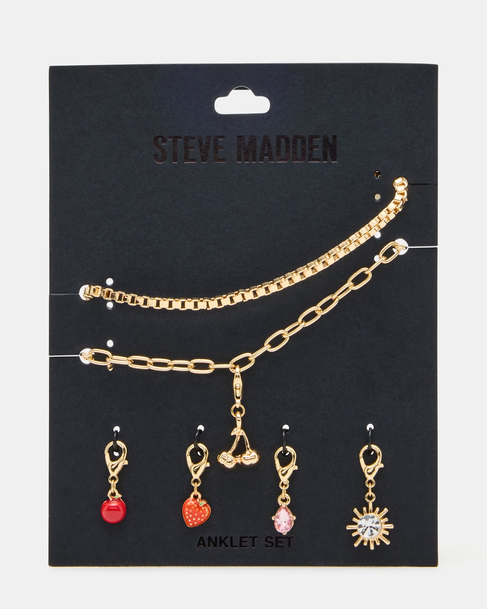 CHERRY CHARM ANKLET SET