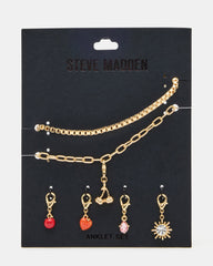 CHERRY CHARM ANKLET SET