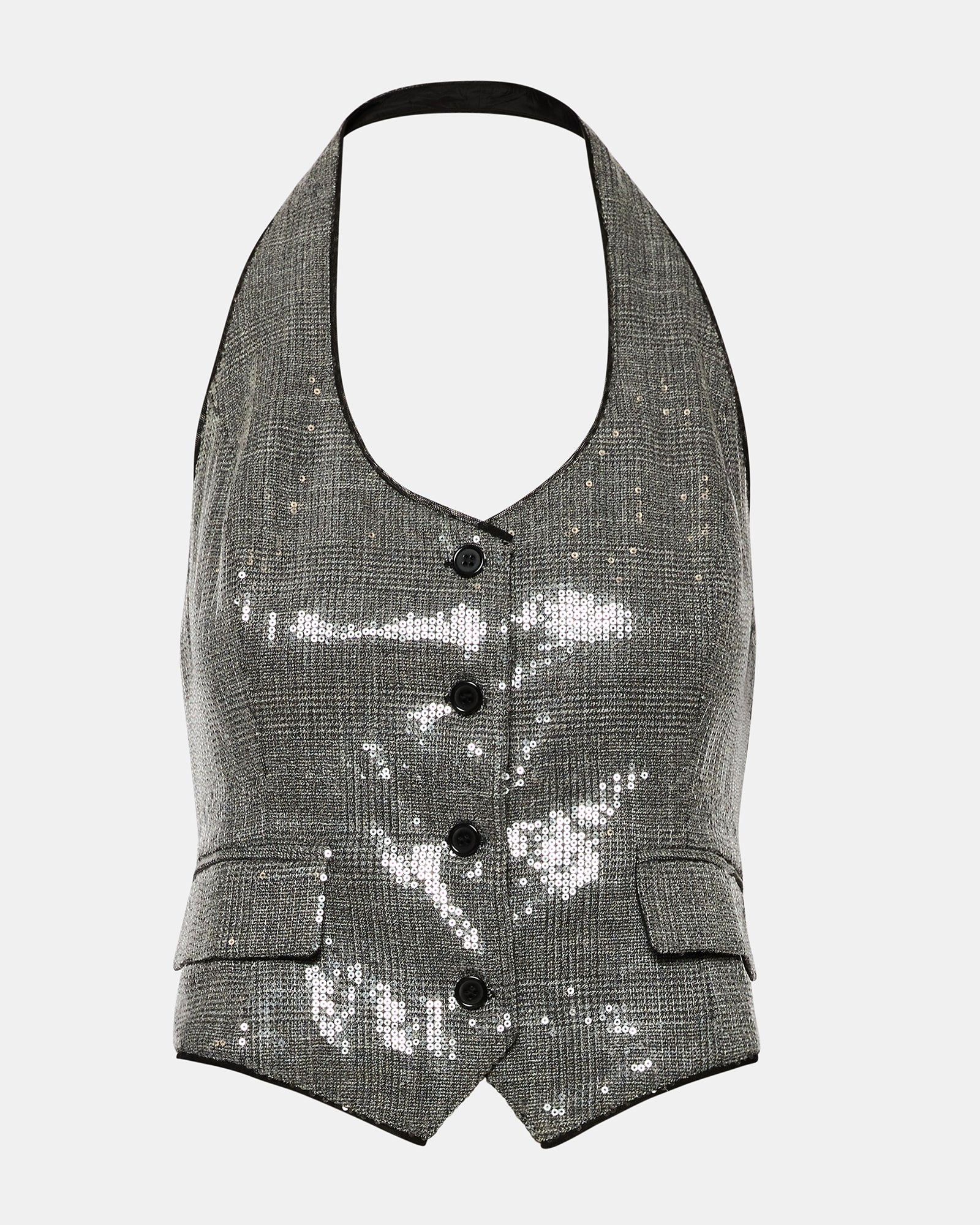 CHANDELLER VEST BLACK PLAID