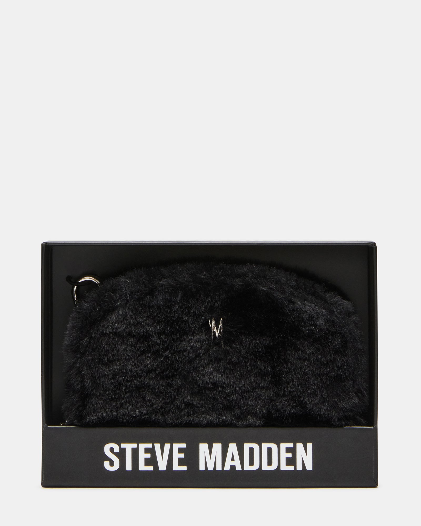 JADEZ FAUX FUR WALLET GIFT SET BLACK